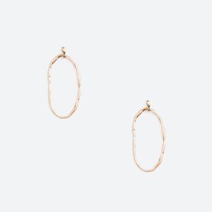 Marlyn Schiff Mariat Hammered Oval Hoops